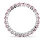 Swarovski Matrix Round Cut Ring - Pink with Rhodium Plating 5658853, 5658856, 5658855