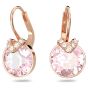 Swarovski Bella V Drop Earrings - Pink with Rose Gold Tone Plating 5662114