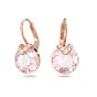 Swarovski Bella V Drop Earrings - Pink with Rose Gold Tone Plating 5662114