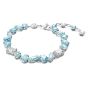 Swarovski Gema Bracelet Mixed Cuts - Blue with Rhodium Plating