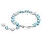 Swarovski Gema Bracelet Mixed Cuts - Blue with Rhodium Plating