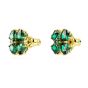 Swarovski Idyllia Clover Stud Earrings - Green Gold Tone Plated 5666236