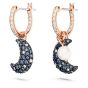 Swarovski Luna Moon Drop Earrings - Multicoloured with Rose Gold Tone Plating 5671569