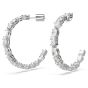 Swarovski Mesmera Hoop Earrings - White with Rhodium Plating 5672834