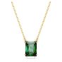 Swarovski Matrix Rectangular Pendant - Green with Gold Tone Plating 5677141