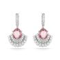 Swarovski Idyllia Drop Shell Earrings - Pink with Rhodium Plating 5680295