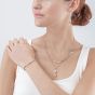 Coeur De Lion Brilliant Square Layer Pearl Earrings - Silver Rose Gold - 6009211723