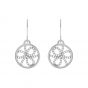 Les Georgettes Petales 16mm Silver and Zirconia Earrings 