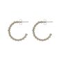 Timi Ida Bubbly Hoop Earrings Stainless Steel Silver 8442301