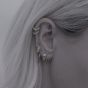 Daisy Amanda Huggie Hoop Earrings - Silver HUG10_SLV