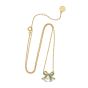 Amelia Scott Bow Gold Necklace with Turquoise Enamel and Clear Zirconia AS22TRN88
