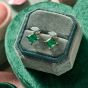 Amelia Scott Esme Silver Stud Earrings in Emerald and Sky Blue AS22TRE10
