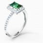 Swarovski Angelic Rectangular Ring - Green  5572663, 5559835, 5572659