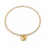 Annie Haak Santeenie Gold Puffed Heart Charm Bracelet