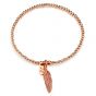 Annie Haak Santeenie Rose Gold Feather Charm Bracelet