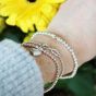 Annie Haak Seri Silver Bracelet with Rose Gold Bead