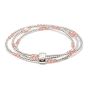 Annie Haak Blush Rose and Silver Looped Bracelet