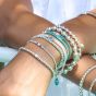 Annie Haak Daisy Chain Silver Bracelet - Turquoise