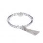 Annie Haak Indah Tassel Silver Charm Bracelet B0848-17