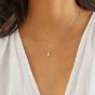 Annie Haak Itsy Bitsy Moonstone Teardrop Gold Necklace