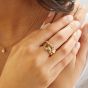 Annie Haak Mini Charm Gold Ring - Crystal Heart R0108