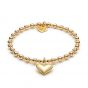 Annie Haak Mini Orchid Gold Charm Bracelet - Solid Heart