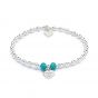 Annie Haak Mini Orchid Turquoise Charm Bracelet - Laughter Love Life