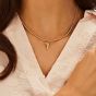 Annie Haak Santeenie Gold Charm Necklace - Feather N531-41-43