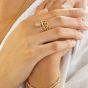 Annie Haak Santeenie Gold Charm Ring - Sparkling Heart