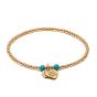 Annie Haak Santeenie Gold and Turquoise Charm Bracelet - Dream Believe Achieve