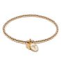 Annie Haak Santeenie Gold Charm Bracelet - Cream Silhouette Angel