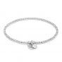 Annie Haak Santeenie Silver Charm Bracelet - Cream Daisy B1017-17