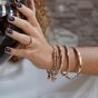 Annie Haak Seri Rose Gold Bracelet with Silver Bead