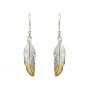 Annie Haak Silver and Gold Dipped Feather Earrings E0066