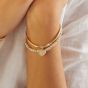 Annie Haak Siska Gold Charm Bracelet - Clear Crystal Heart B1093-17