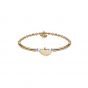 Annie Haak Siska Gold Charm Bracelet - Clear Crystal Heart B1093-17