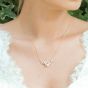 Ivory & Co Aphrodite Gold Crystal and Pearl Leaf Pendant Set