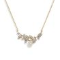 Ivory & Co Aphrodite Gold Crystal and Pearl Leaf Pendant