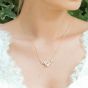 Ivory & Co Aphrodite Gold Crystal and Pearl Leaf Pendant