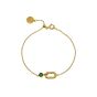 Amelia Scott Vintage Oval Bracelet in Emerald Green and Gold