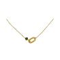 Amelia Scott Vintage Oval Necklace in Emerald Green and Gold