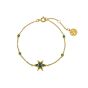 Amelia Scott Nova North Star Gold Bracelet with Sapphire and Emerald Zirconia