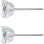 Attract Pierced Earrings, White, Rhodium plated 5509936