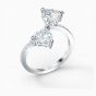 Swarovski Attract Soul Heart Ring Rhodium Plating 