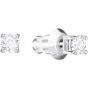 Swarovski Attract Round Pierced Earrings, White, Rhodium Plating 5408436