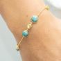Sarah Alexander Azores Copper Turquoise Nugget and Chain Bracelet