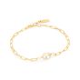 Ania Haie Gold Pearl Sparkle Chunky Chain Bracelet - B043-03G