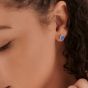April Birthstone Earrings - Sterling Silver