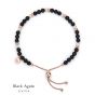 Jersey Pearl Sky Bracelet - Scatter Style in Black Agate