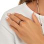 Annie Haak Blissful Silver Ring - Jet Crystal